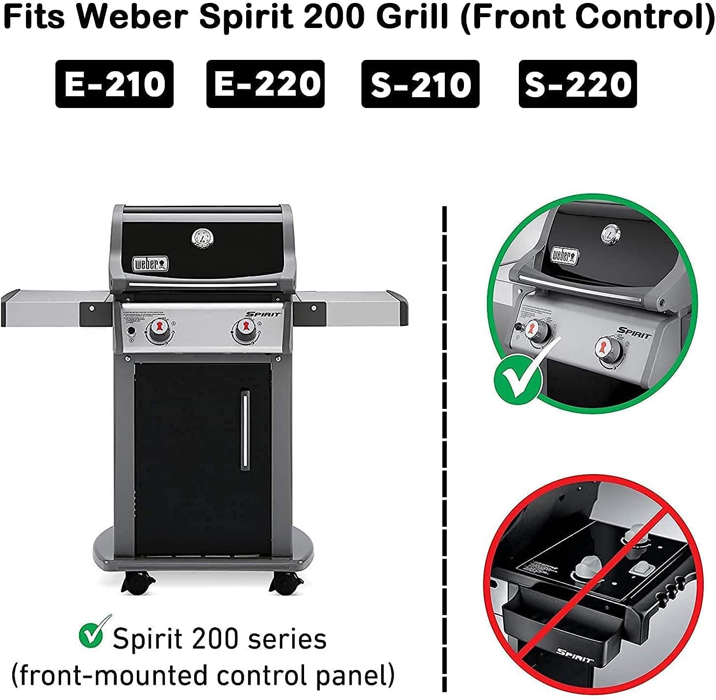 Uniflasy 7637 17.5 Inch Grill Cooking Grates Griddle and Grill Warming Rack for Weber Spirit 200 Series Spirit E210 Spirit E220 Spirit S210 Spirit S220 with Front Control Weber Spirit 200 Grill Grates