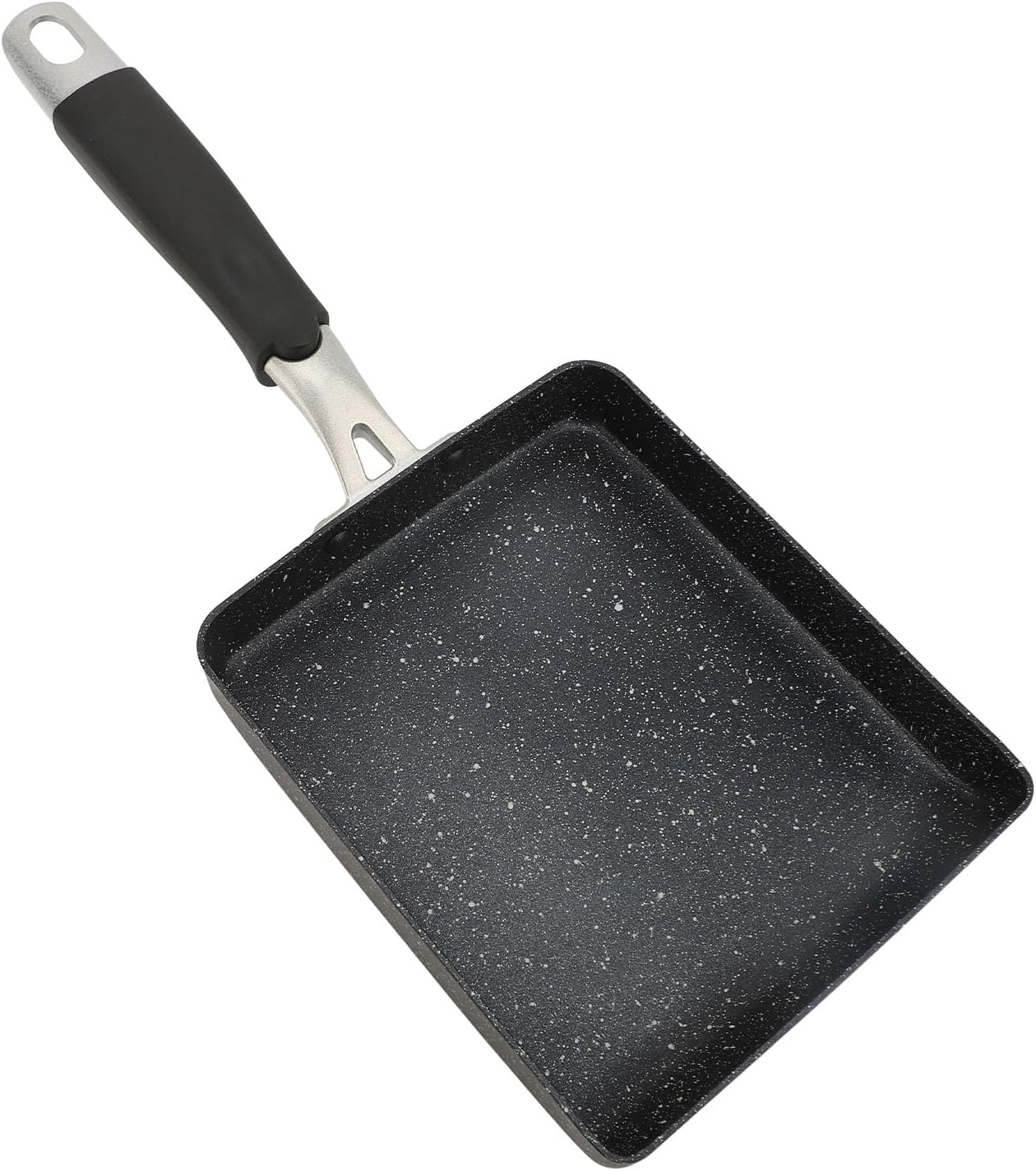 Asixxsix Tamagoyaki Pan, 15x18cm Compact Nonstick Japanese Omelette Pan, Square Frying with Heat Handle for Home Kitchen Breakfast Cooking Eggs Pancakes Crepes Sandwiches