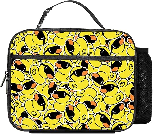 Miniatura 8 de Bolsa de almuerzo con diseño de pato, reutilizable, aislada, mantiene la comida más fresca, bolsa térmica para el almuerzo para mujeres y hombres