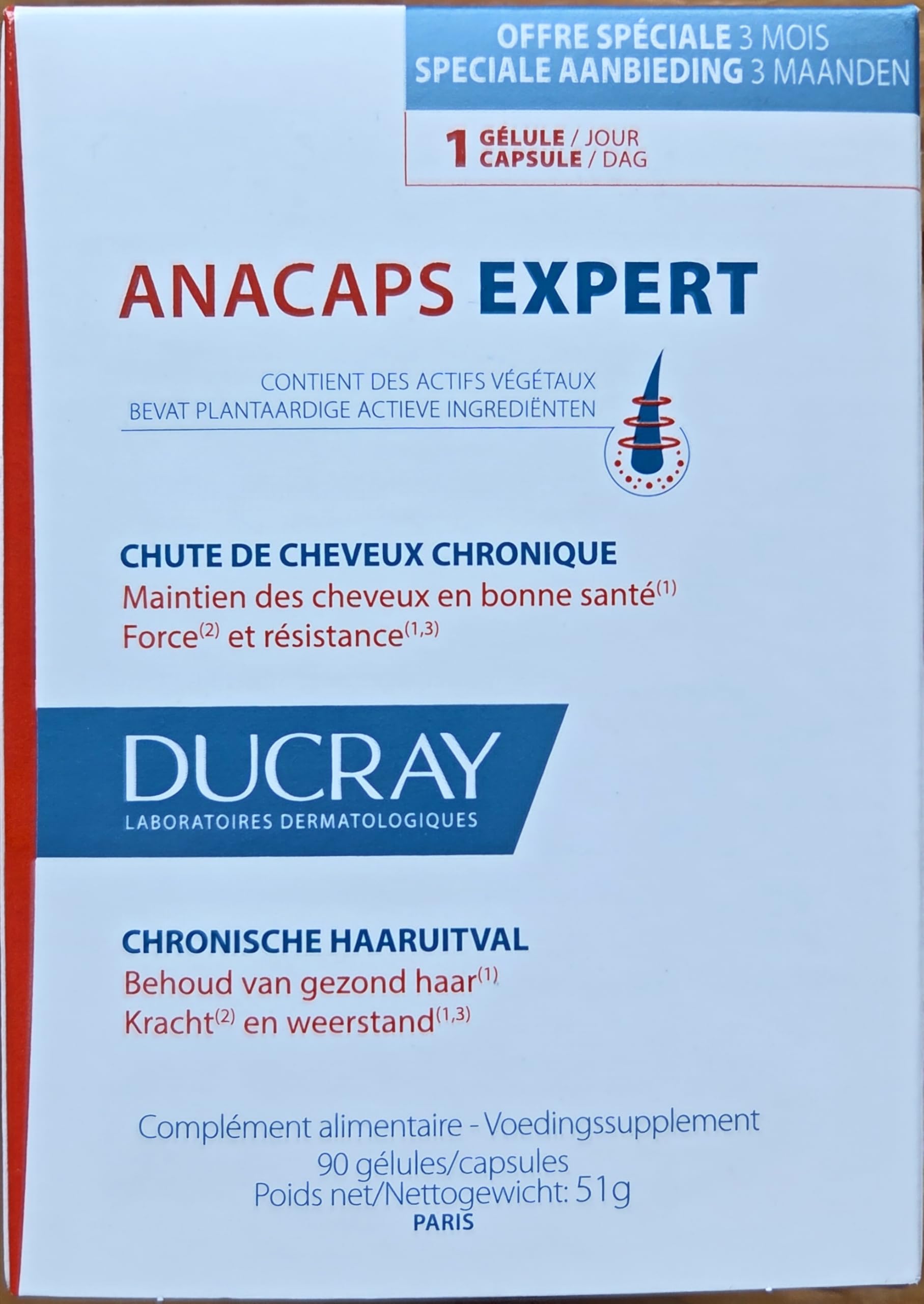 Ducray Anacaps Expert Complete Caida Reaccional 90 Cápsulas