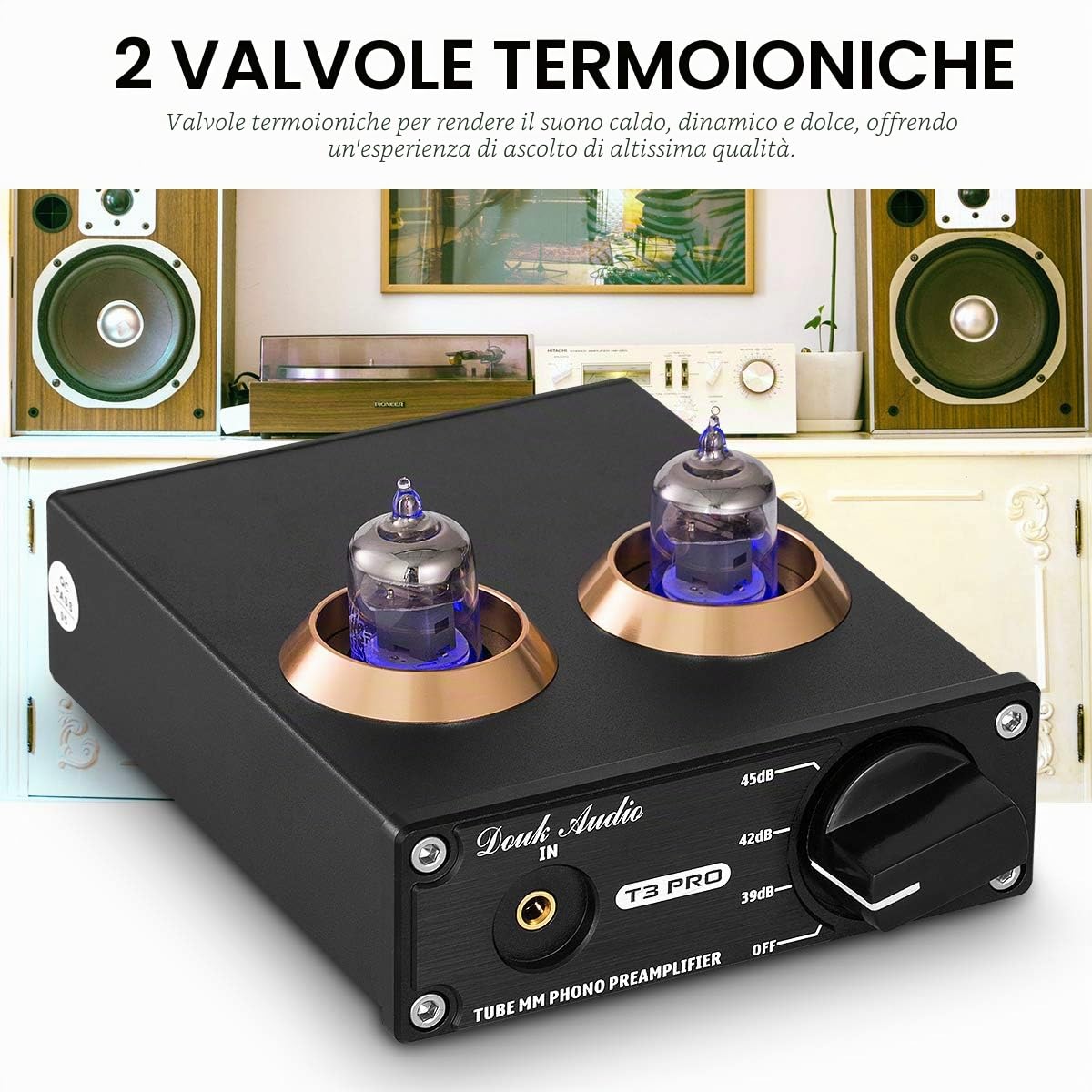Nobsound, HiFi MM Phono, preamplificatore, mini, tubo a vuoto, stereo, audio, phono, amplificatore da palco