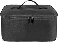 Vista 1 de Bolsa de viaje para herramientas para el cabello con almohadilla resistente al calor, funda de transporte de viaje de doble capa para alisador