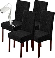 Vista 43 de Genina Fundas impermeables para sillas Parsons de comedor, fundas elásticas para sillas Parsons para comedor, cocina, funda protectora para silla