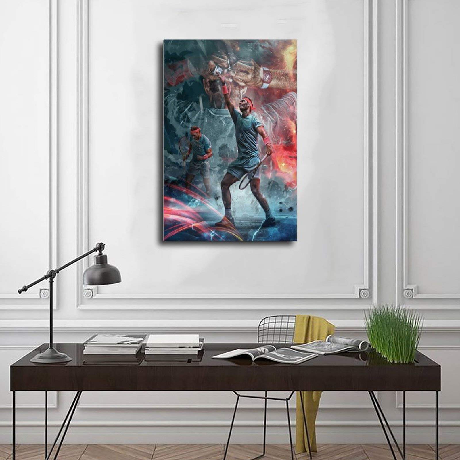 ZXMKH Affiches Applicable à Rafael Nadal Toile Peinture à L