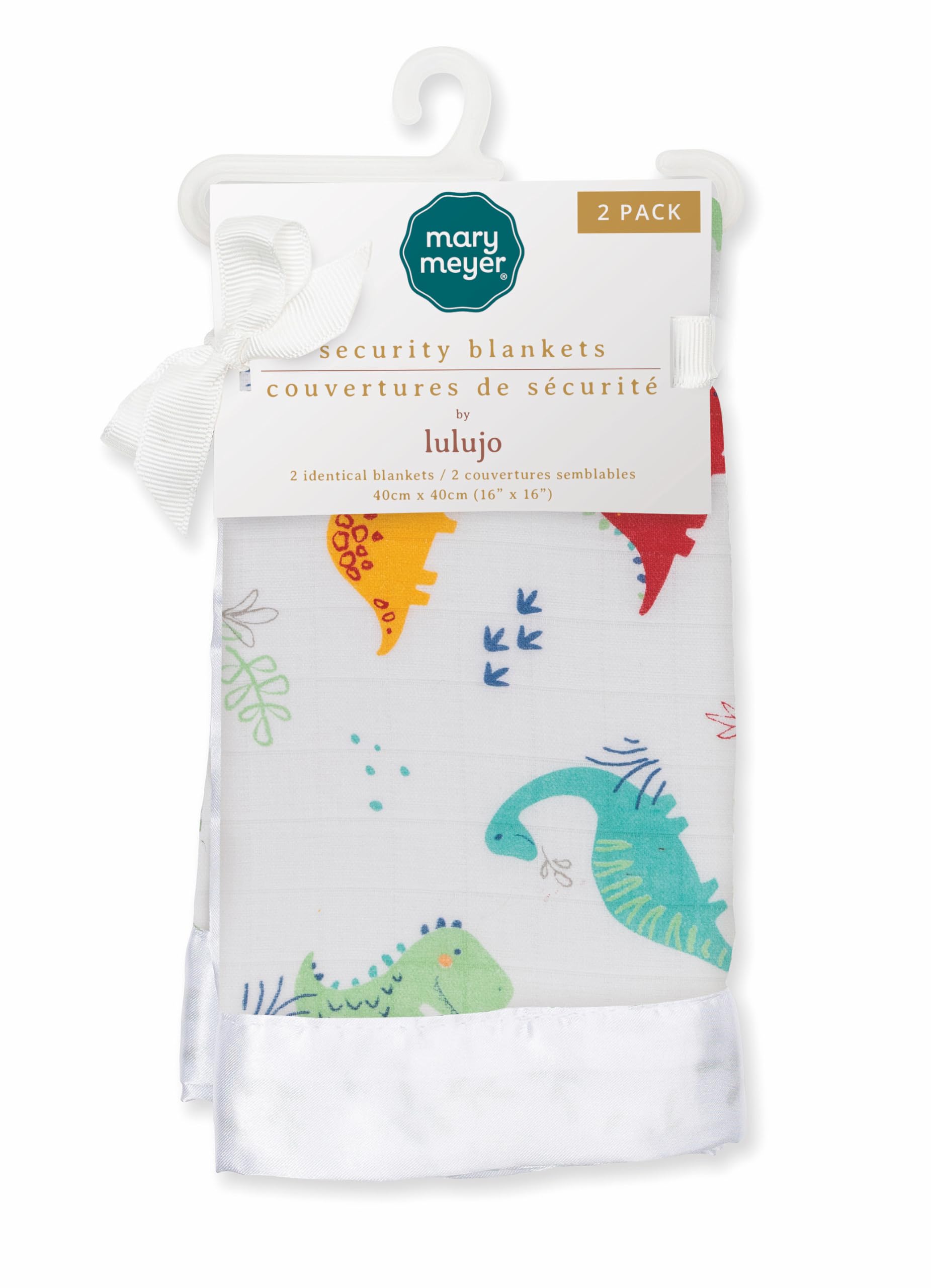 Kit 2 Cobertores Segurança Lulujo 40,6x40,6cm - Musselina Algodão Cetim