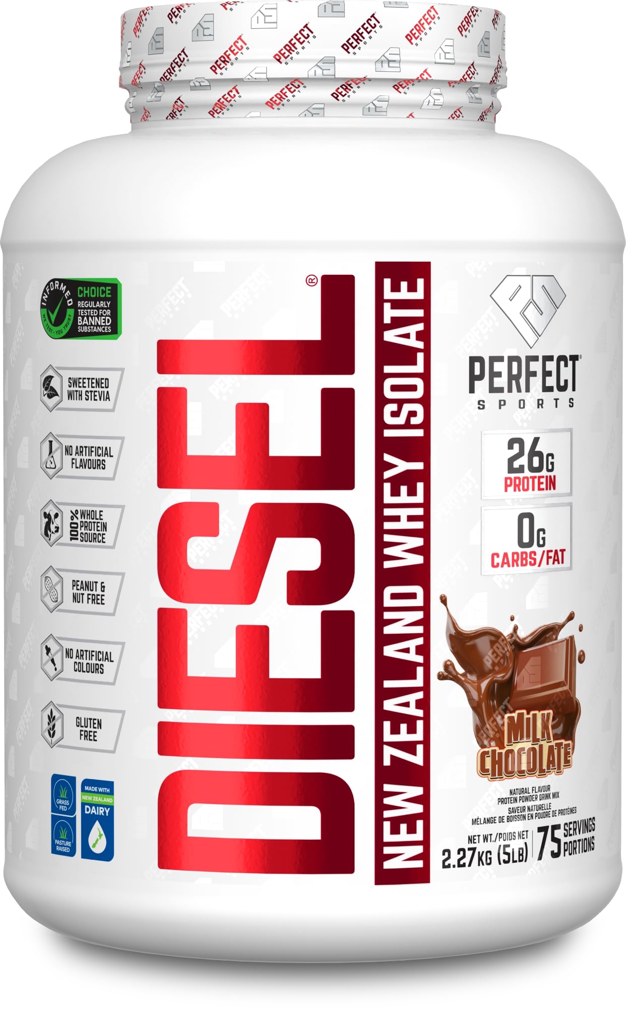 DIESEL 100% New Zealand Whey Isolate - Milk Chocolate 5lb