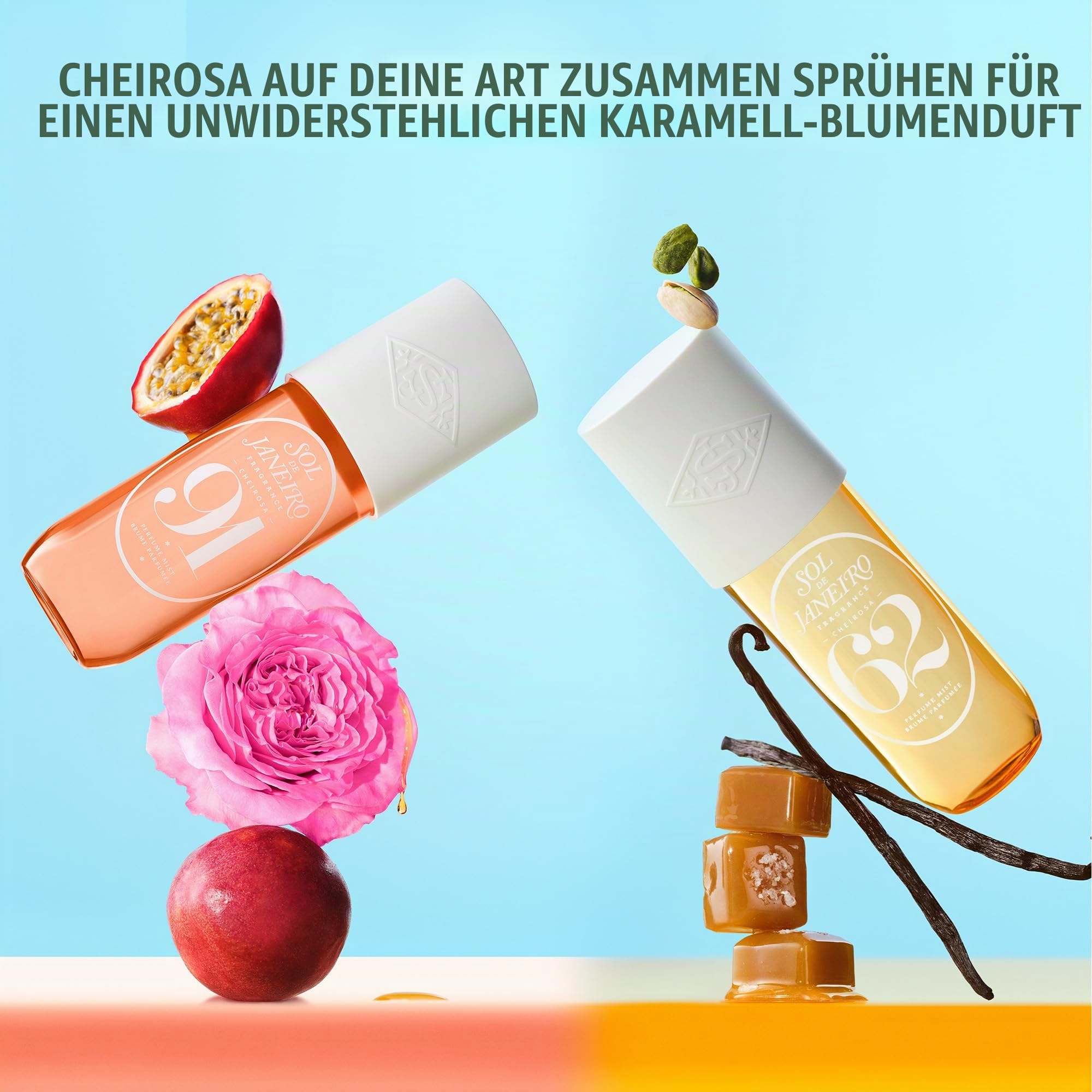 Sol de Janeiro CHEIROSA 91 Perfume Mist Körperspray, Florale Passionsfrucht mit Honig-Karamell und Rio-Rosa