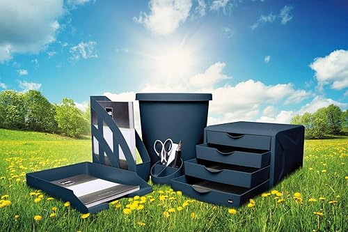 Miniatura 4 de Helit H6405852 - Cesta de papel usado"The Green German", 18 litros, Hecho de plástico reciclado, Certificado Blue Angel, Verde, 1 Pieza