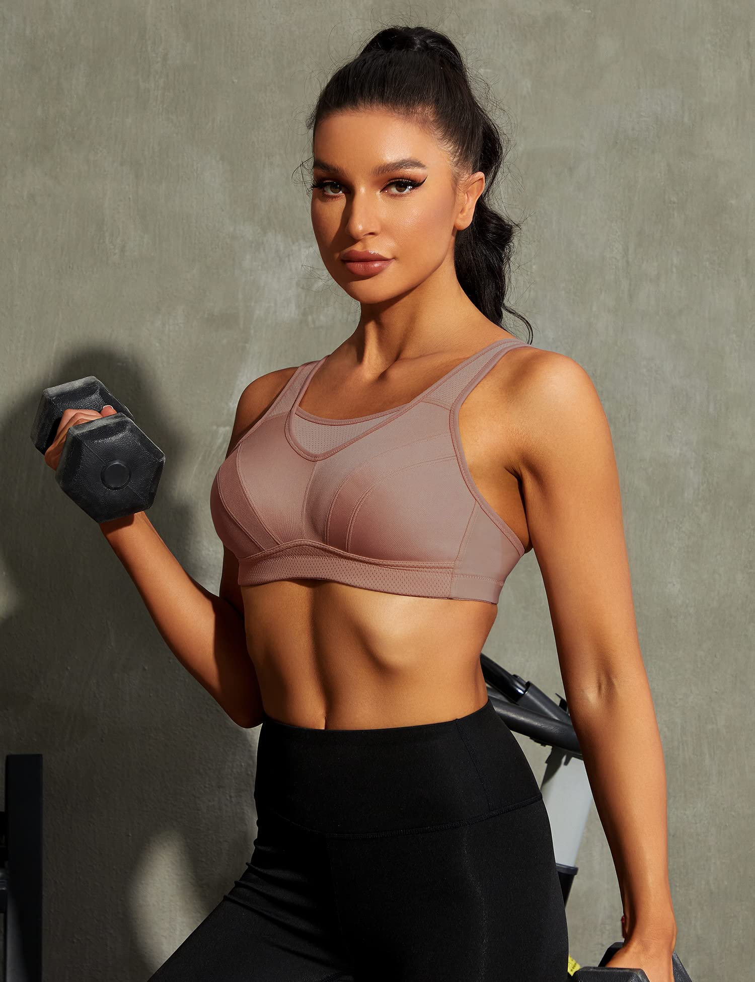 Wingslove Sujetador Deportivo de Fuerte Intensidad, sin Rebote, sin Aros, Soporte Completo para Mujer