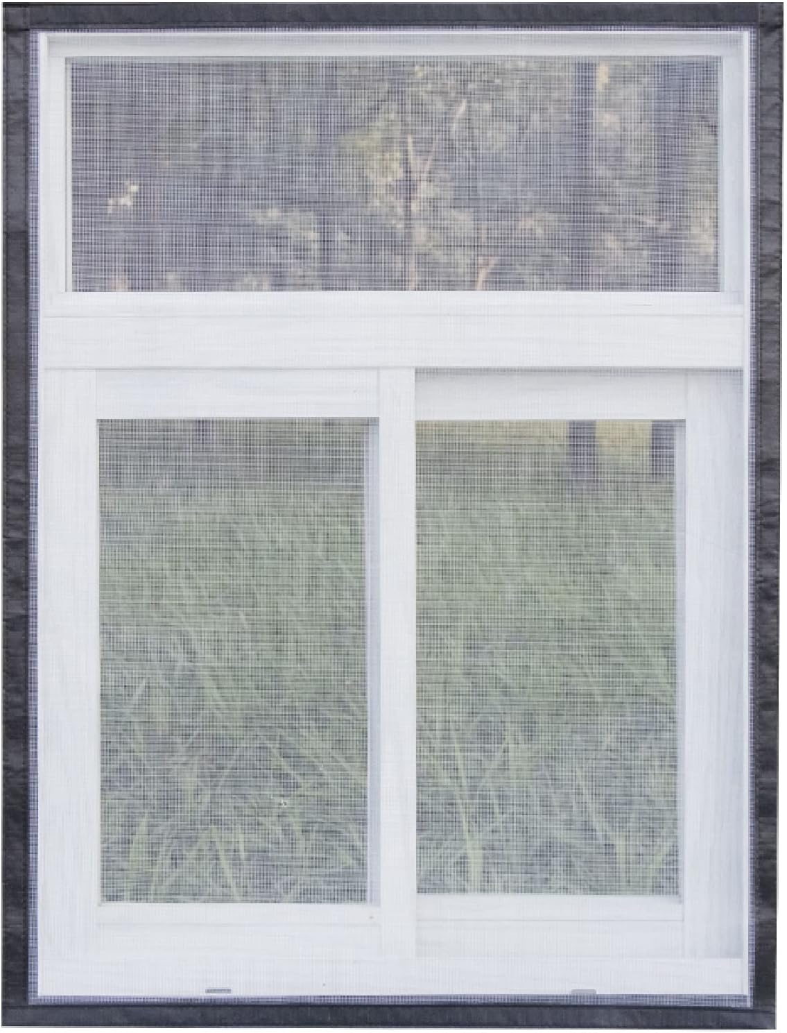 STRMAX Adjustable DIY Window Fly Screen, Washable Fibreglass Insect Net Mesh Easy to Install & Remove，54 sizes (Color : Black frame white mesh, Size : 0.8x1.5m)