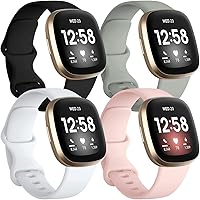 Vista 12 de Getino Compatible con Fitbit Sense 2/ Bandas Sense/Versa 4/ Bandas Versa 3 para Mujeres y Hombres, Accesorios Deportivos de Silicona, Banda