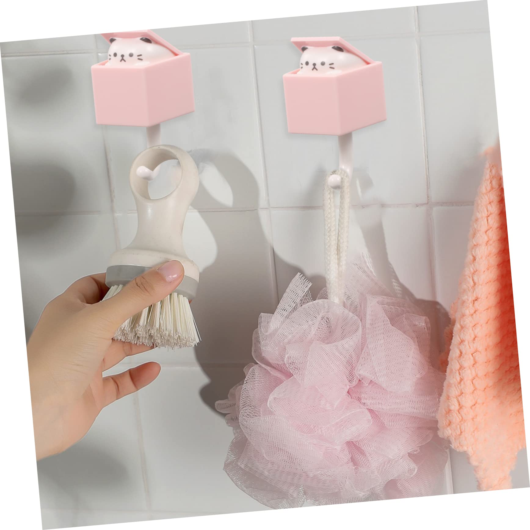 STOBAZA 8piezas Ganchos De Pared Adheribles De Animales Divertidos Percheros Decorativos Para Ropa y Llaves Para Entradas y Habitaciones Infantiles