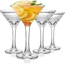 Martini Gl ser 4er Set 180ml Kristallglas Espresso Martinigl ser Bleifreies Cocktailgl ser mit Stiel Perfekt f r Cocktail Martini Margaritas Party Hausbar