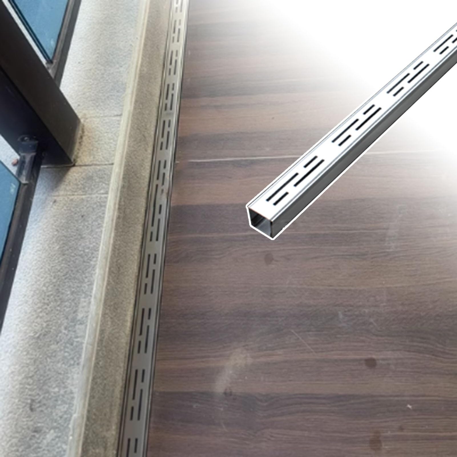 Caniveau de drainage terrasse kit de drainage français tuyau acier inoxydable