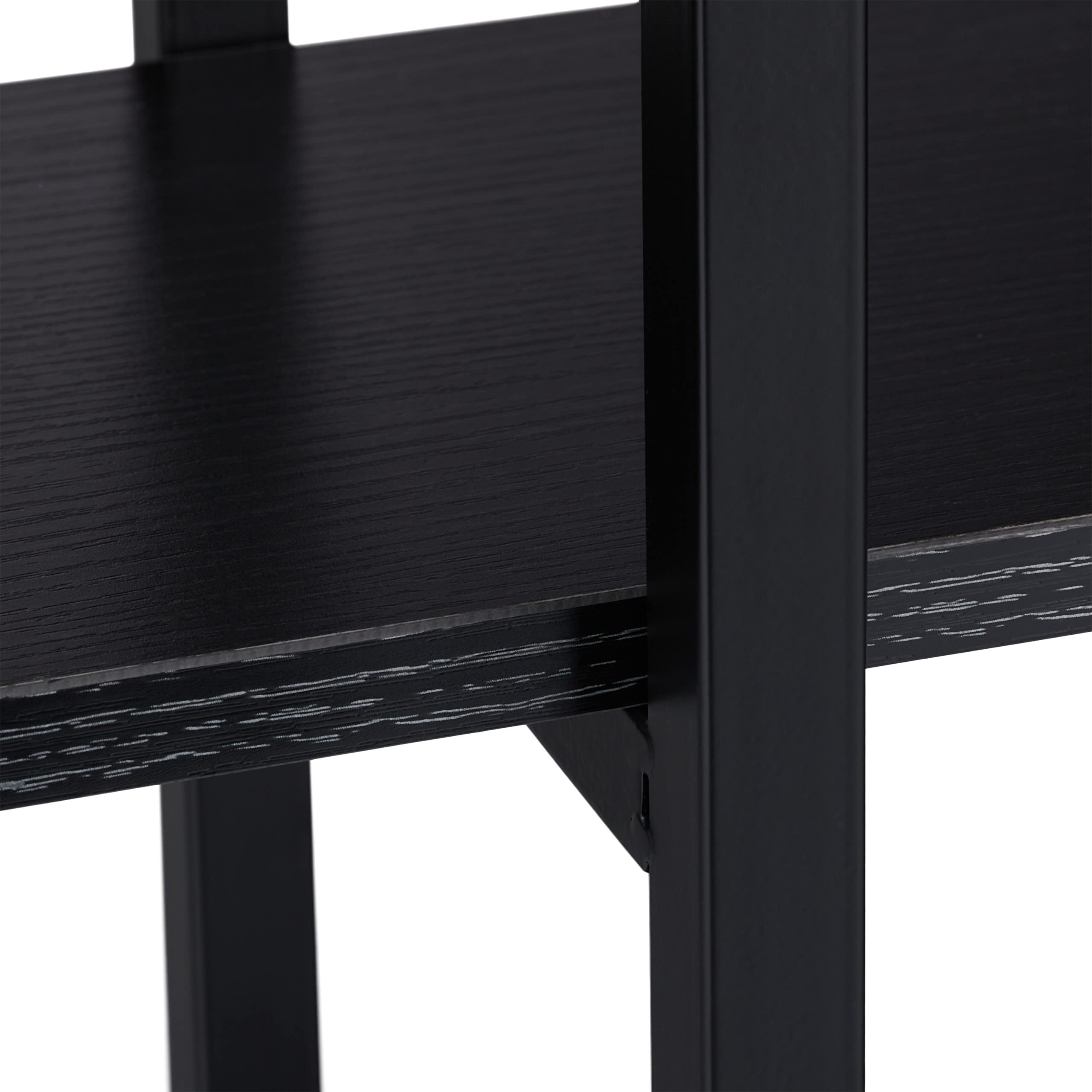 Relaxdays Étagère à Plantes, escalier Fleurs, 6 Niveaux, HLP 150 x 78 x 24 cm, Acier MDF, Support intérieur, Noir