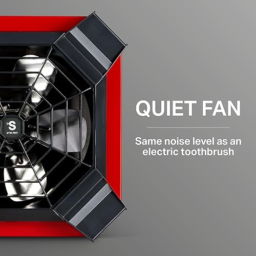 Miniatura 4 de Stelpro SPIDER - Calentador de techo de garaje, 13 34 pulgadas x 13 34 pulgadas, 240 voltios, ahorro de energía, compatible con termostatos