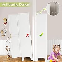 Vista 7 de Armario de despensa de metal, armarios de almacenamiento de despensa de cocina con 2 puertas y 3 estantes ajustables, armario de despensa de cocina