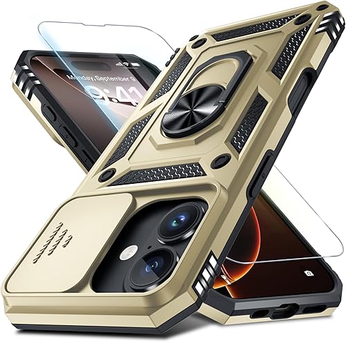 Miniatura 15 de Janmitta Funda para iPhone 11 Cubierta de Teléfono con Cubierta Deslizante Integrada para Lente de Cámara + Protector de Pantalla, Resistente a