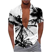 Hawaii Shirt Men 3D Printed Hawaiian Shirt Short Sleeve Lapel Button Down Shirts Funky Casual Loose Hawaiian Print Beach Shirts for Holiday Summer Casual Outdoor Basic Tops Beach Shirts Casual Shirt