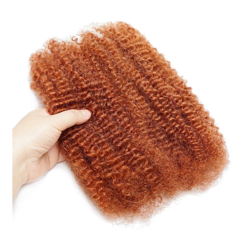 Afro Kinkys prawdziwe włosy w dużych ilościach, 50 g/opakowanie, do mini twistów, warkoczy, Micro Locs, Repair Locs i przedłużenia dredloków (imbir, 40 cm)