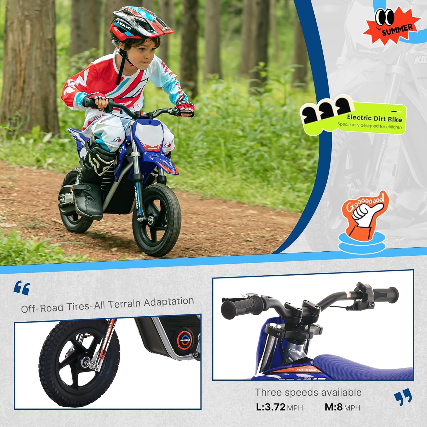 Amazon.com: KOZRUNS Electric Dirt Bike for Kids 3-7, 200W Powerful