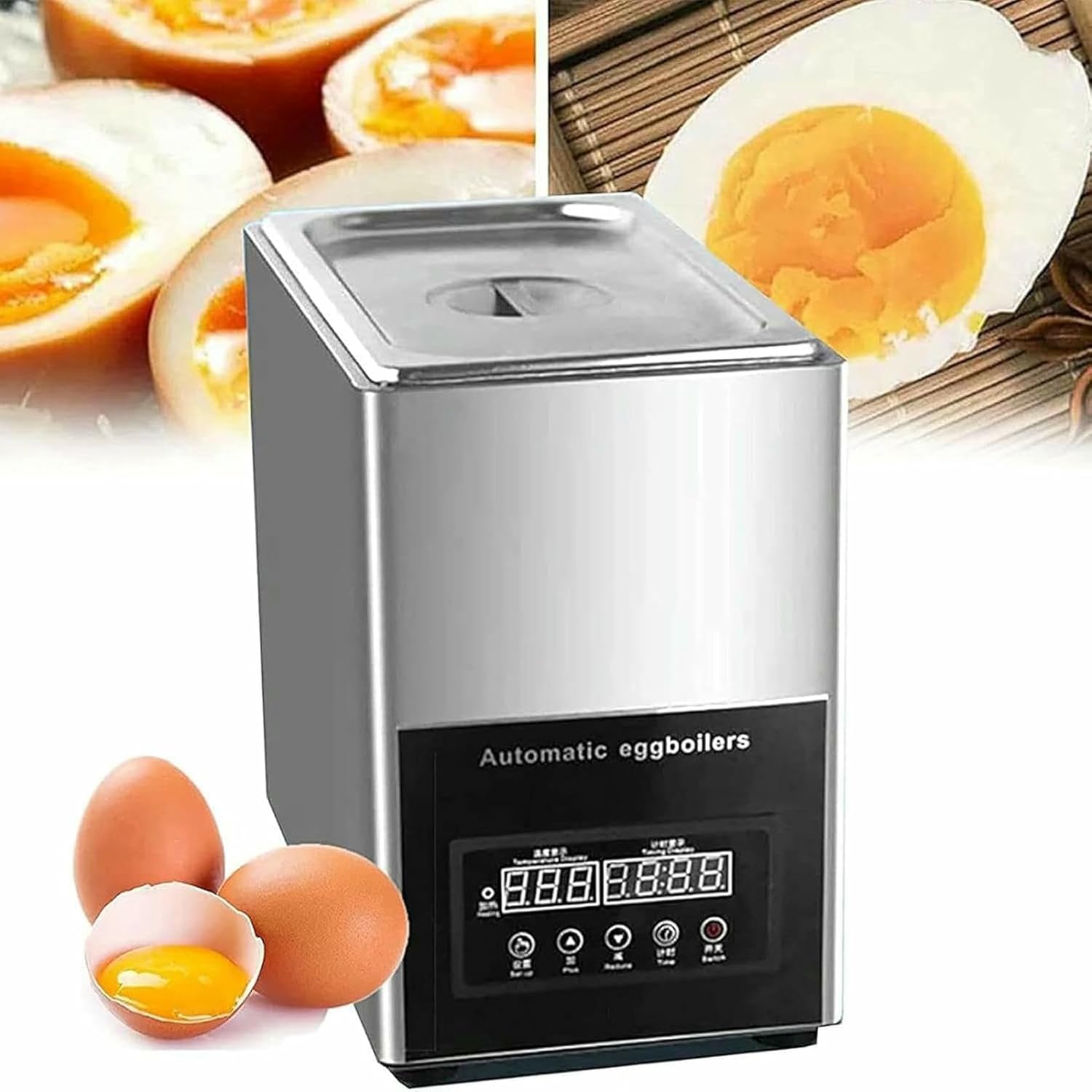 Boiling Machine 9 L Commercial Eggs, 800 W, Great Commercial Capacity Of 9 L, 800 W, Large Capacity Professional, With A Timer From 0 To 99 Minutes For 50 Eggs ~/