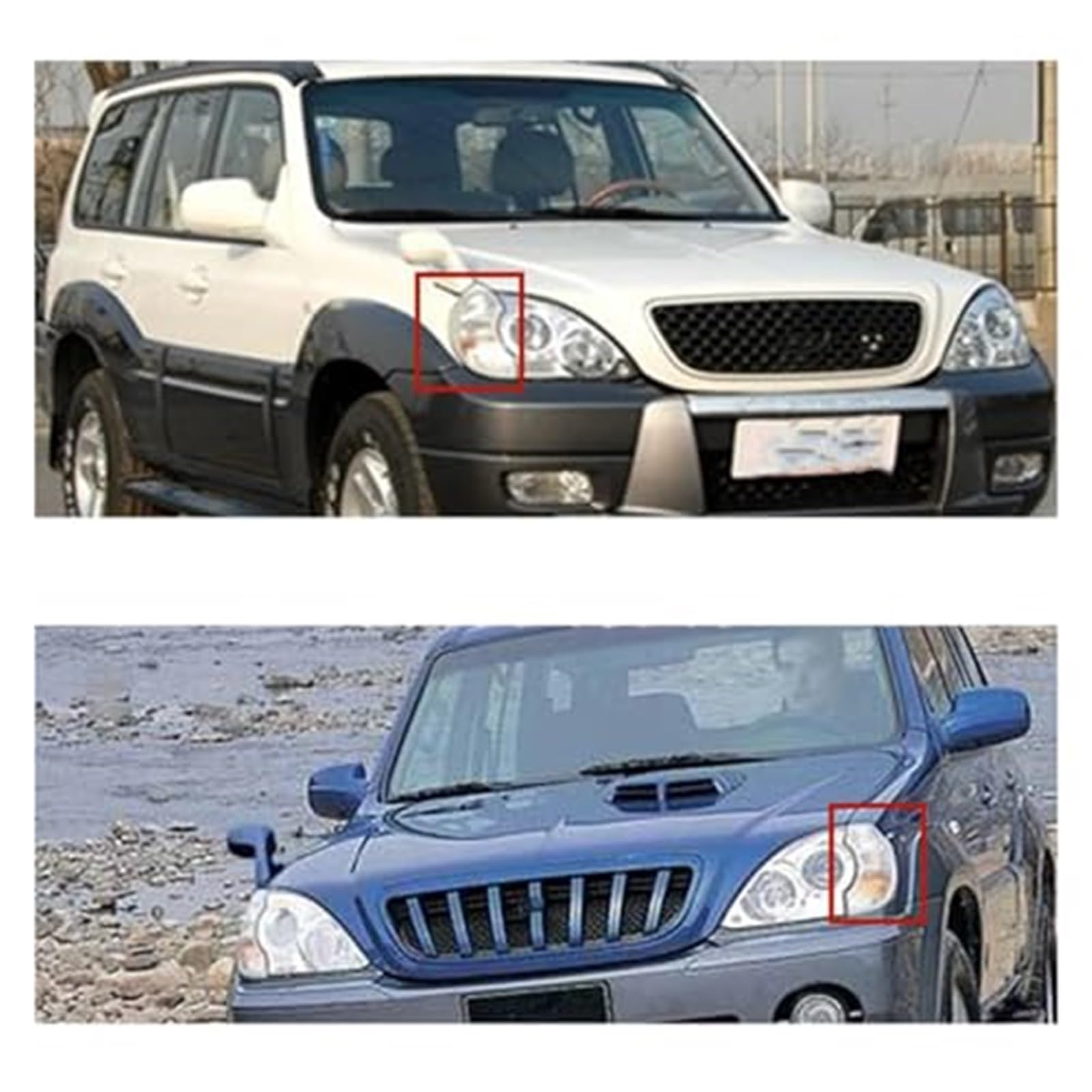 Dla Hyundai, dla Terracan 2001 2002 2003 2004 2005 2006 lampa