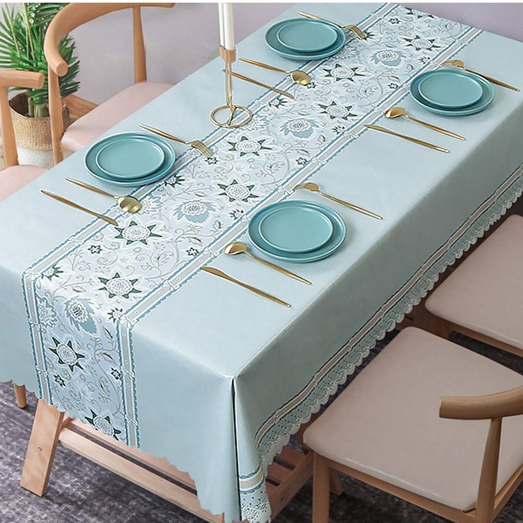 Nappe de table rectangulaire en PVC imperméable et anti-poussière pour cuisine