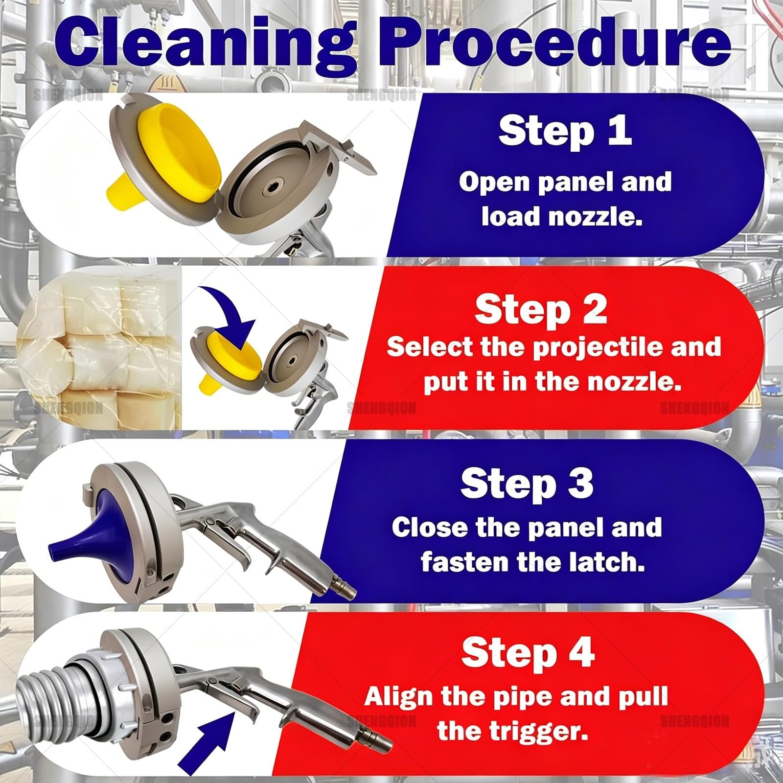 Pneumatic Hydraulic Hose Cleaning Set, Set Pulizia Tubo Idraulico Pneumatico, Pulitore Industriale Tubi Ad Aria Compressa Con 9 Ugelli E 35 Spugne, Per Tubi 0,25-2", Per Diversi Tubi