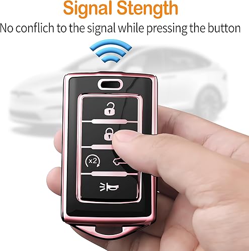 Miniatura 5 de Sindeda Funda para llavero Jeep con llavero de protección completa suave compatible con Grand Wagoneer 2022 Wagoneer 2022 2022 Grand Cherokee L 2021