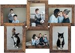Scholartree Collage Picture Frames for 9 Photos, 4 x 6 Inches, Assembly Required, Rustic Brown