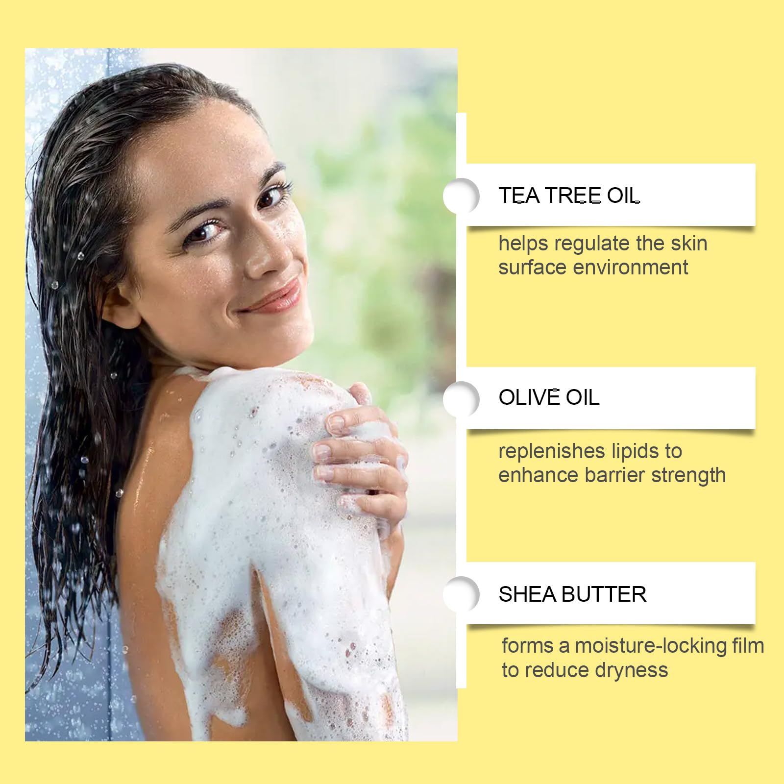 Jabón de aceite de árbol de té para rostro y cuerpo - Jabón de limpieza profunda con vitamina E - Baño purificante para una piel fresca y sin manchas oscuras - Apto para piel sensible (8 Cajas)