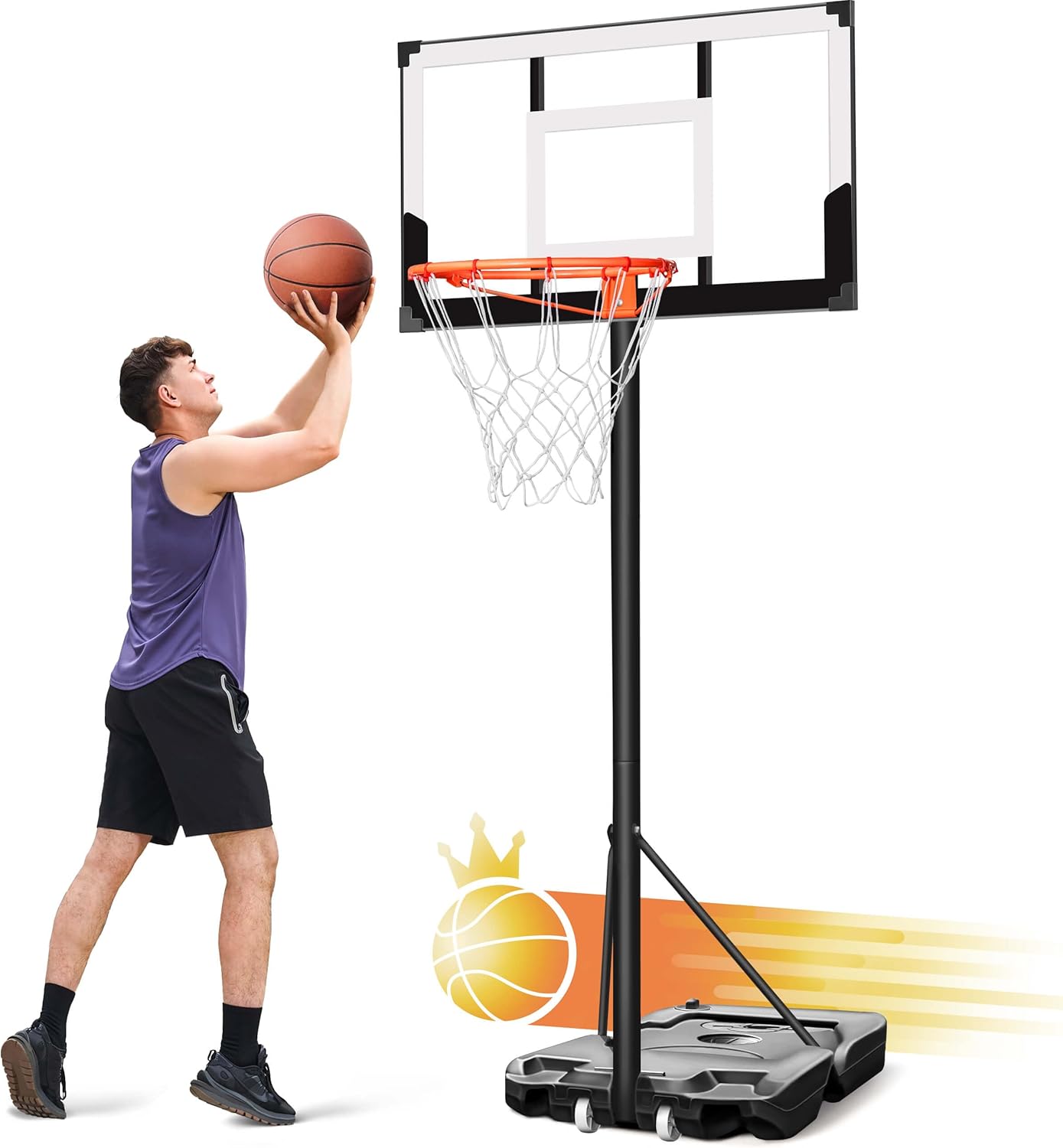 Aimking Outdoor Basketball Hoop: 3.3-10 ft Height Adjustable