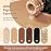 Beetles Brown Gel Polish - 6 Colors Nude Brown Neutral Beige Khaki Glitter Gold Gel Nail Polish Set Roasted Chestnuts Collection Uv Gel Nail Art Manicure