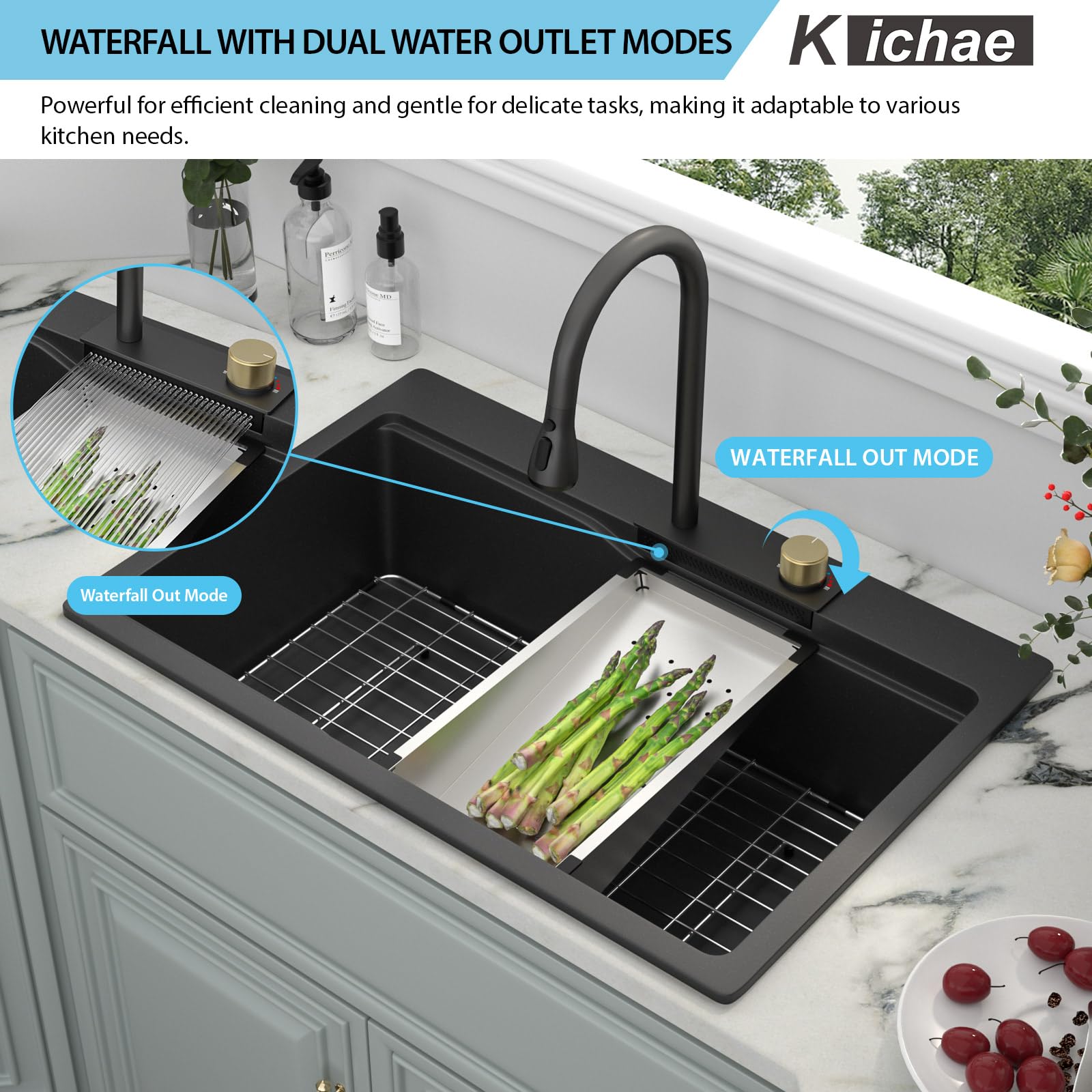 33x22 Inch Kitchen Sink Drop In Gunmetal Black 16 Gauge Stainless Steel 33 Single Bowl Topmount Kitchen Sink Basin - View #11