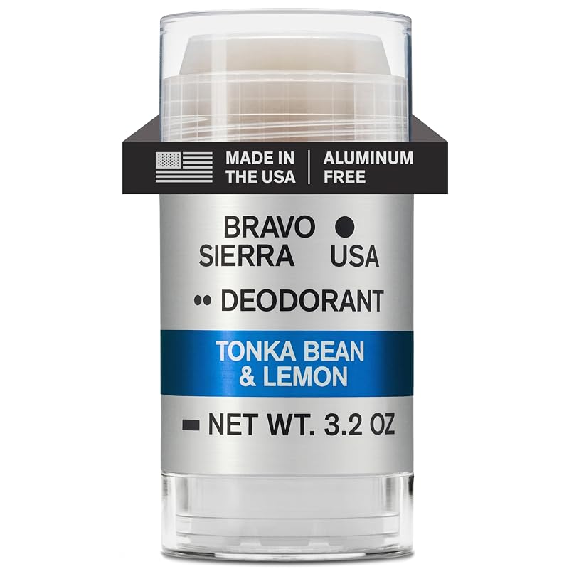 Desodorante masculino Bravo Sierra sem alumínio, fragrância Tonka Bean & Lemon