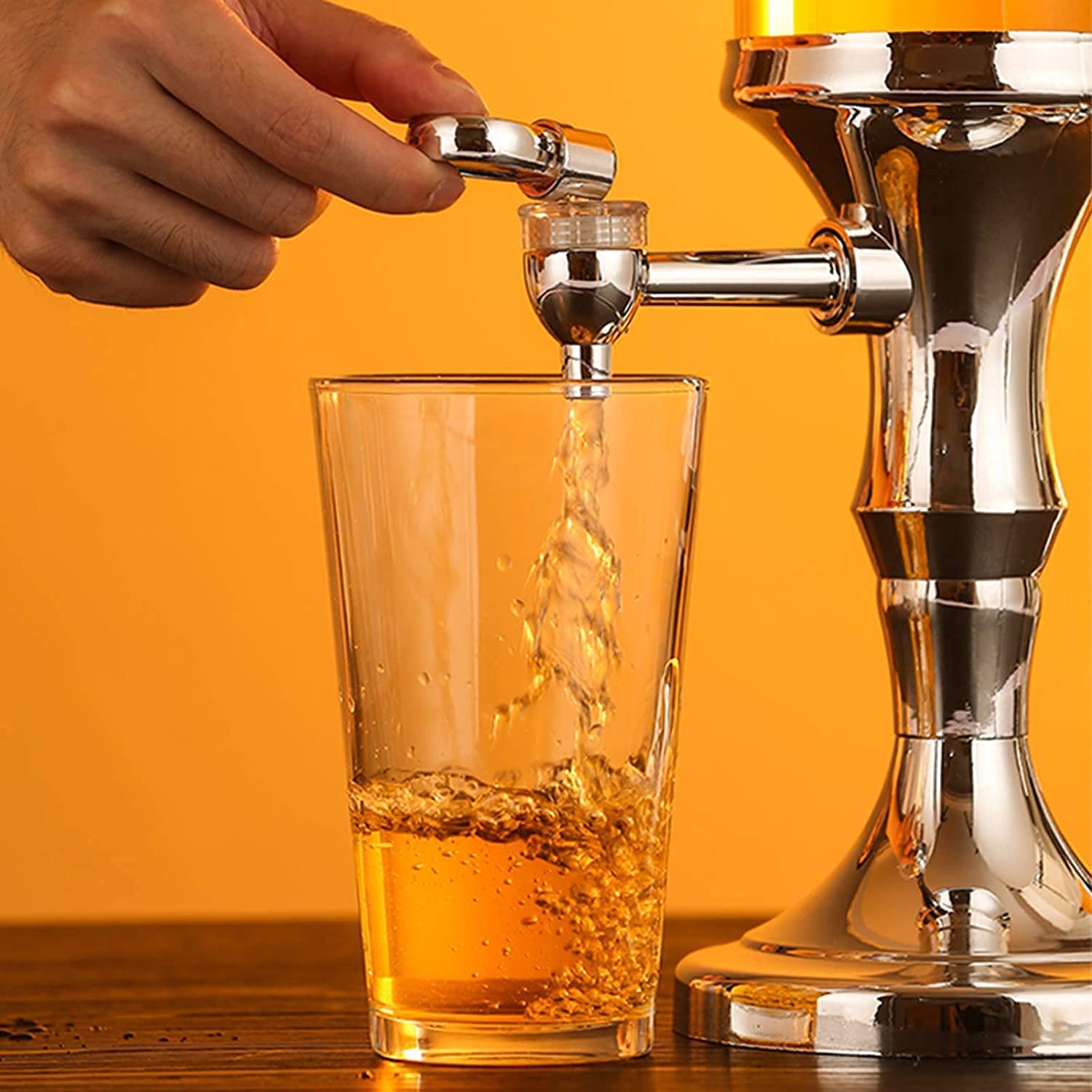 MDybf Dispensador De Cerveza Dispensador De Bebidas Transparente De 1.5L/2L/3L, Apto for Bebidas En Bares, Fiestas, Restaurantes Y Restaurantes (Size : 2L)