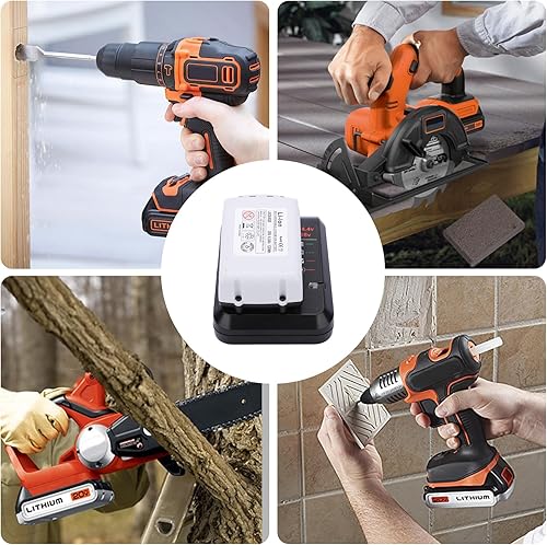 Miniatura 7 de Cargador de repuesto para Black and Decker 14.4V-20V Cargador de batería de litio LBXR20 LBXR2030 LB2X4020 y compatible con Porter Cable 20V batería