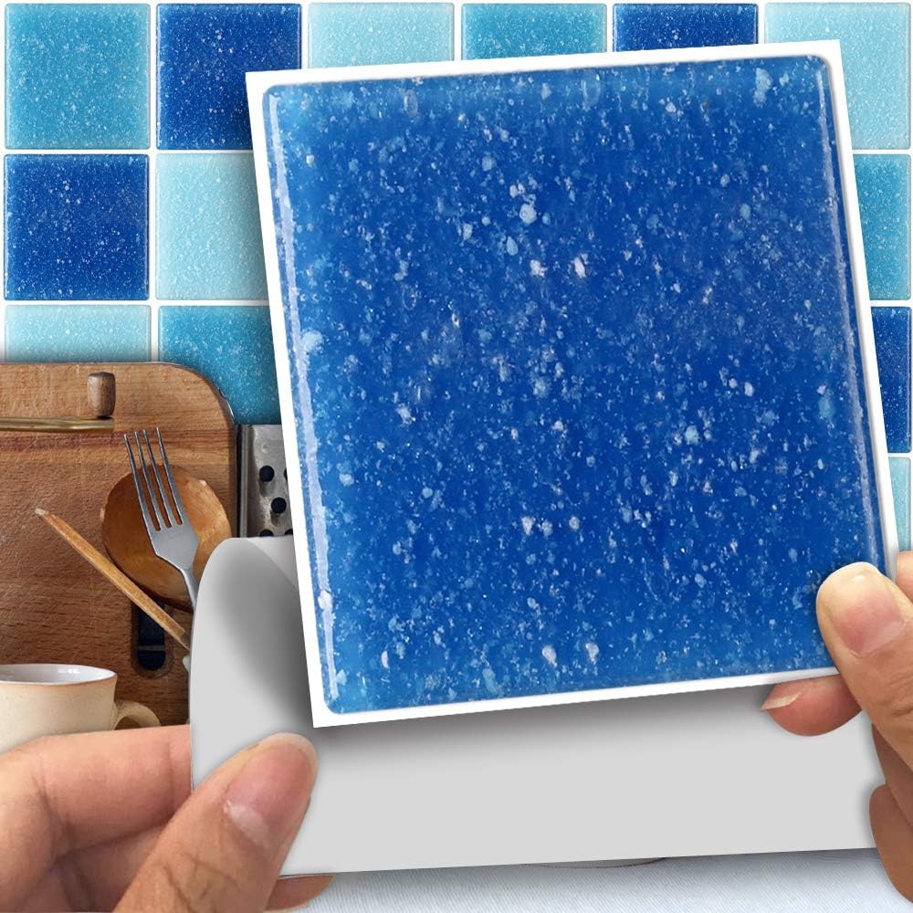 Alwayspon 25 Pcs Self-Adhesive Tile Transfer for Home Decor, Peel and Stick Tile Decal, Water-Proof Backsplash Wall Tile Sticker for Kitchen Bathroom, 4x4inch