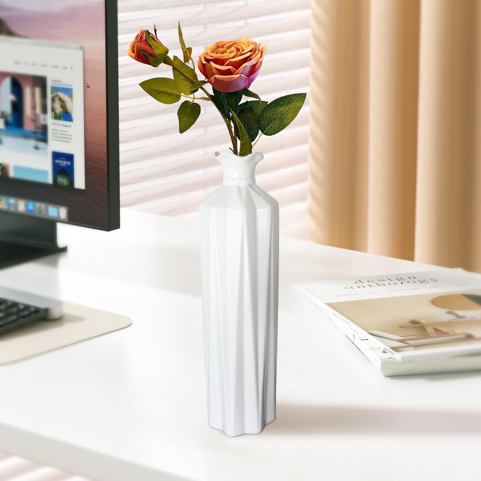 DJYY Modern White Ceramic Vase