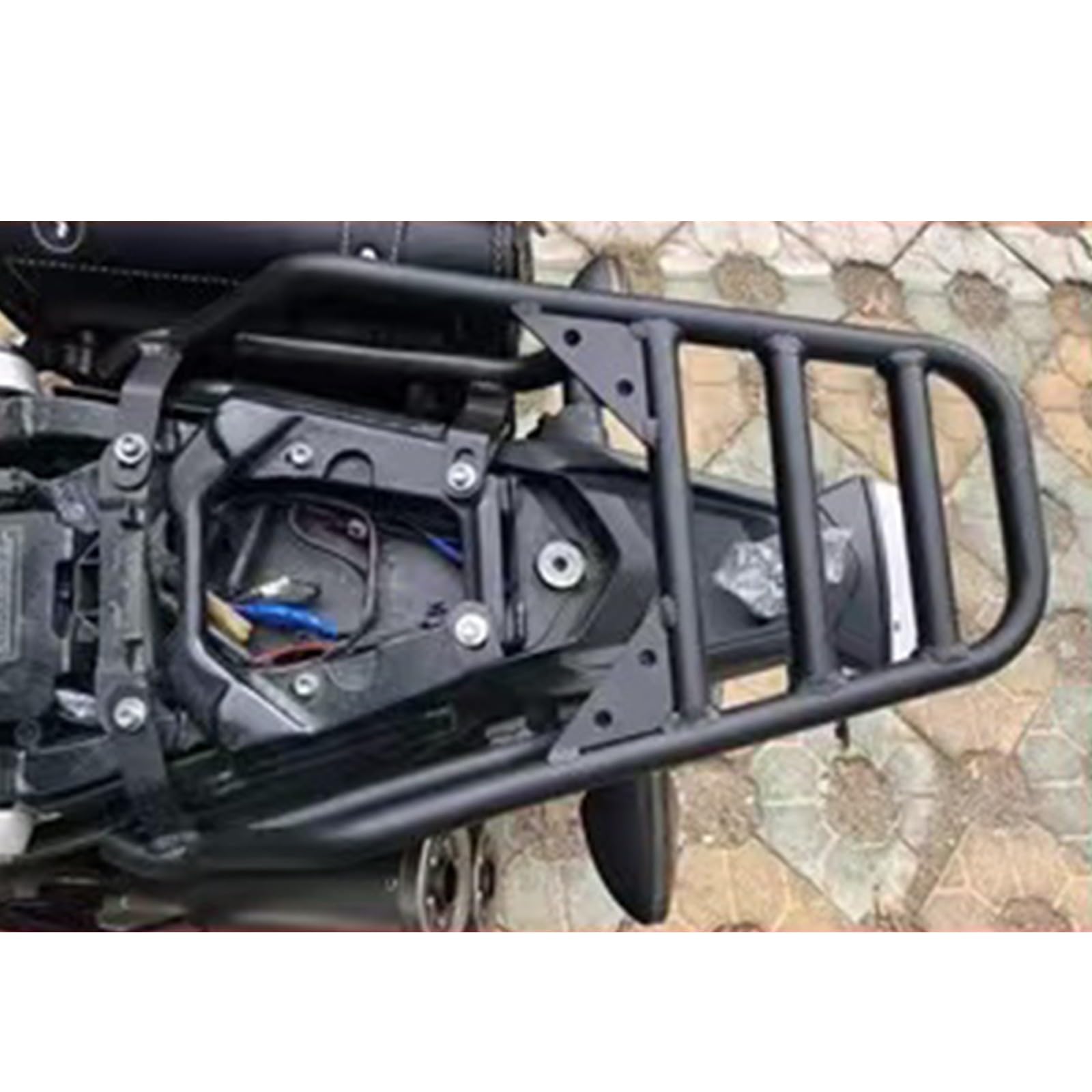 Motorrad-Heckgepäckträger Kompatibel mit BMW R Nine T 2014-2024 Heckgepäckträger Topcasehalter aus Metall Gepäckträgerhalterung Motorradzubehör mit Gepäcknetz