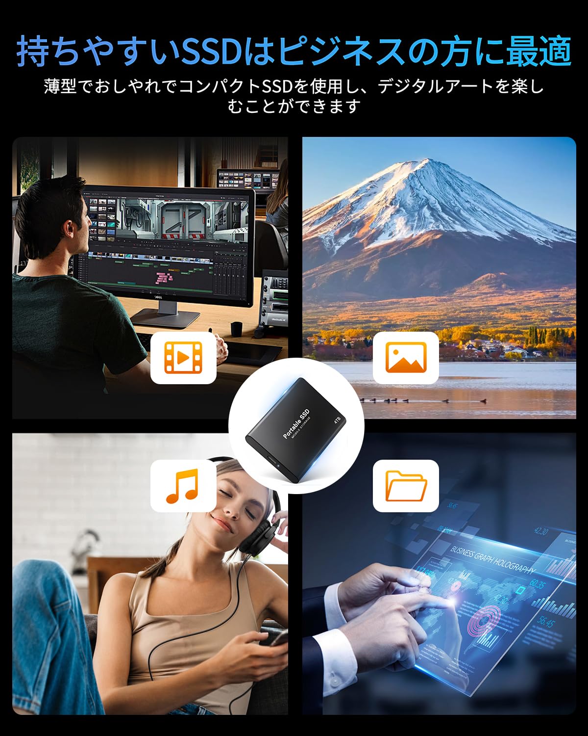 ポータブルSSD＆HDD 高速 テレビ PS5 パソコン Amazon | サンワダイレクト 外付けSSD ポータブル 512GB PS5/PS4