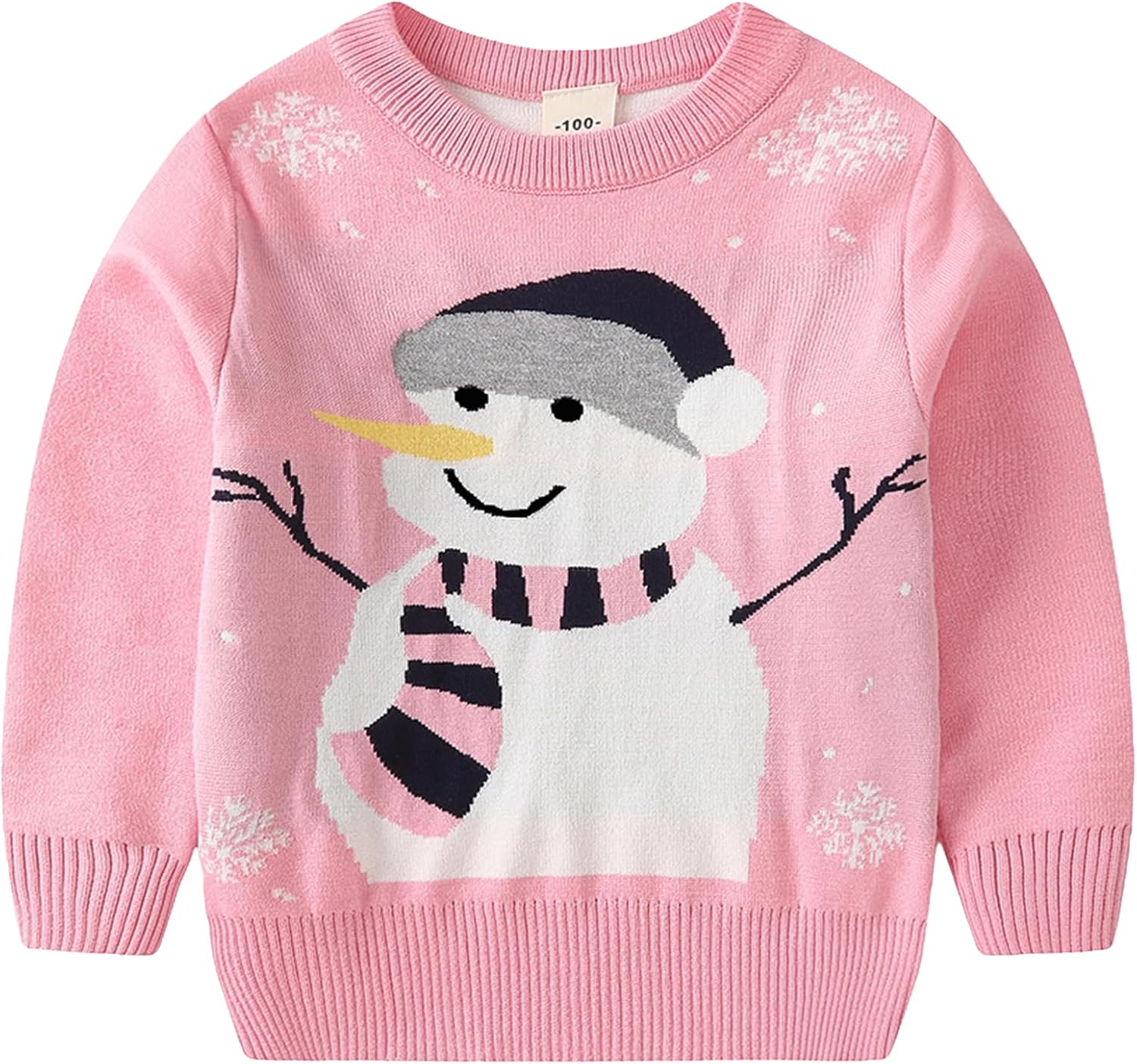 Kids Christmas Sweater Girls Boys Christmas Jumper Top Long Sleeve Reindeer Knitted Sweater Perfect for Christmas Parties