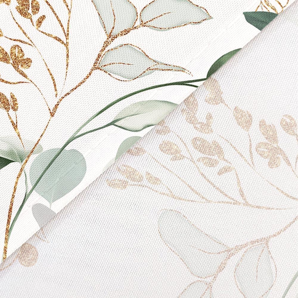 Sage Green Spring Leaves Shower Curtain, Modern Plants Botanical Fabric Cloth Shower Curtains for Elegant Bathroom Decor, Watercolor Eucalyptus Leaf Shower Curtain,70X78
