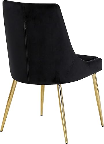 Miniatura 49 de Meridian Furniture Karina Collection Modern - Silla de comedor contemporánea tapizada de terciopelo con patas de metal resistentes. Gris,Negro