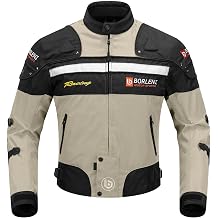 BORLEN Motorcycle Jacket for Men with Armor CE Certified Riding Jacket