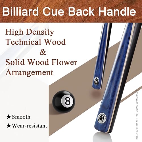 Miniatura 6 de Tacos de billar profesionales 10MM Snooker chino negro ocho americano nueve bolas, taco de billar con caja que proporciona accesorios 34 división