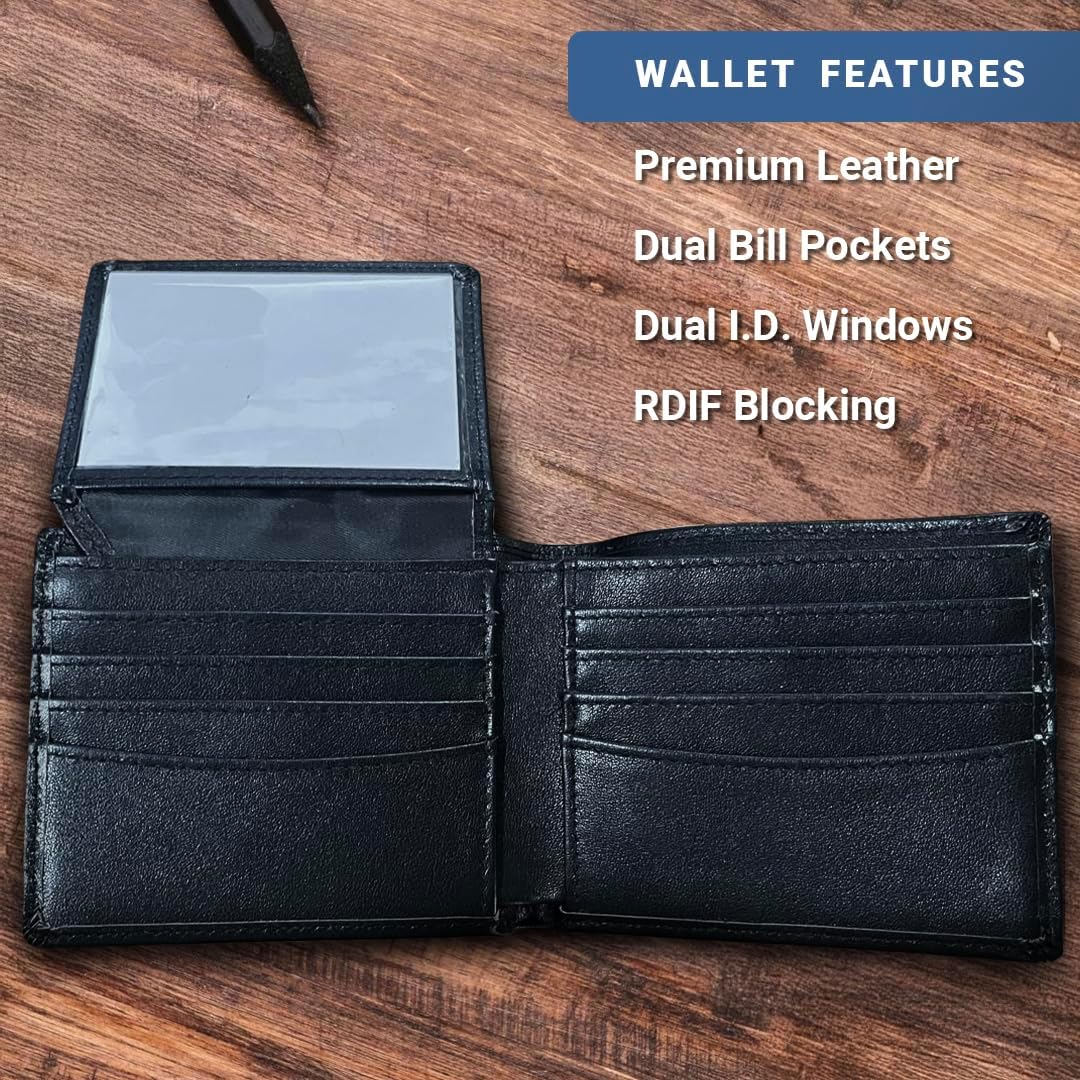 Custom Wallets for Men, Leather Wallets with Engraved Name, Personalized Gifts for Dad, Husband, Son, Boyfriend, Grandpa, Fathers Day Gift, Christmas Gifts, Valentines Day Gifts - Image 7
