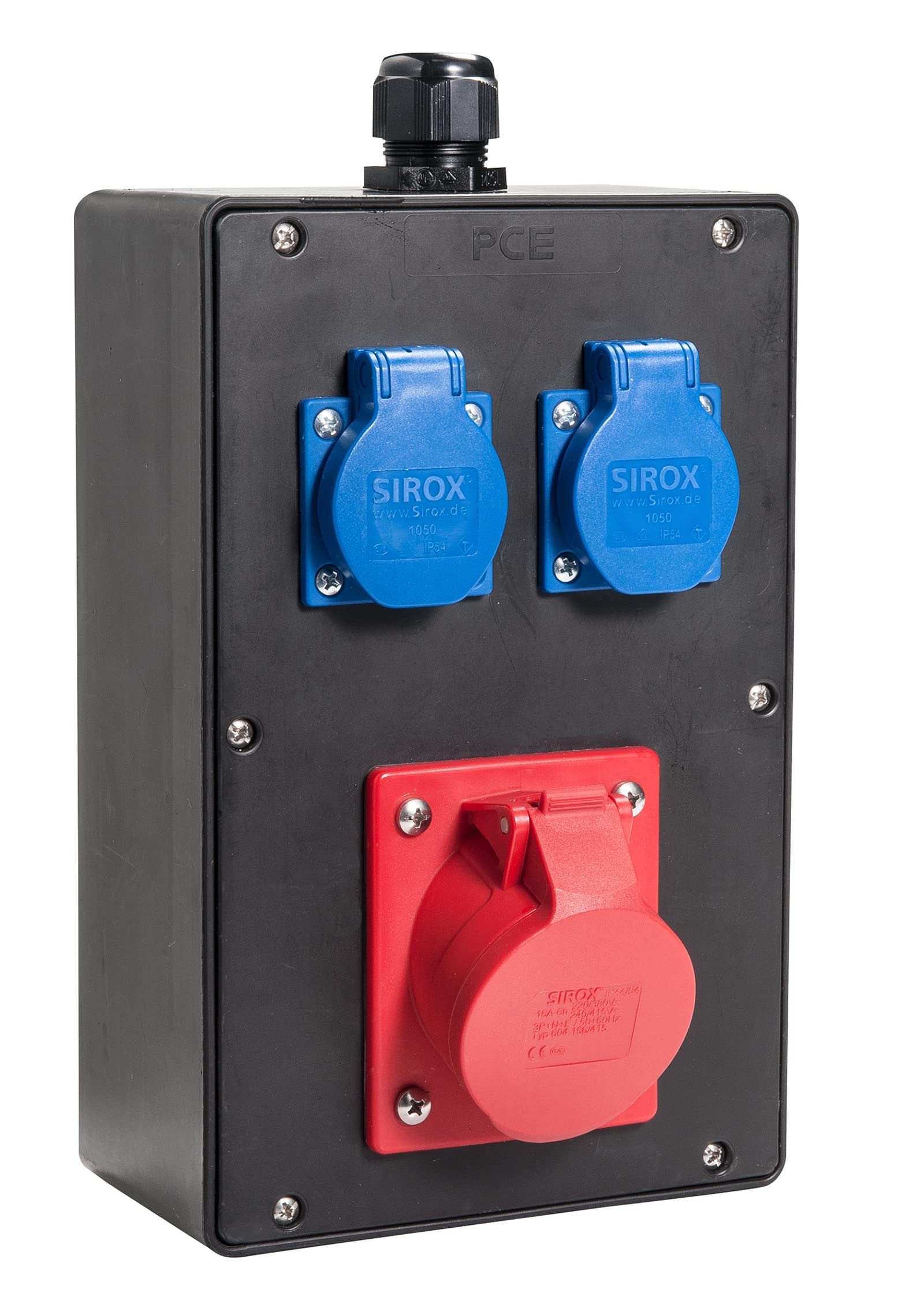 Distribuidor de pared de goma maciza con cable "Gerlos", 230 V ~ 2, CEE 16 A, 400 V ~ 1.