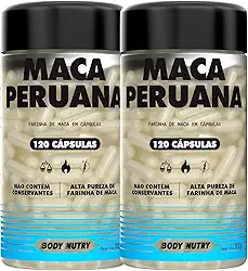 Kit 2x Maca Peruana Premium 2500mg 100% Pura Pote 120 Cápsulas Matéria Prima Importada Para Homens e Mulheres | Energia Resistência